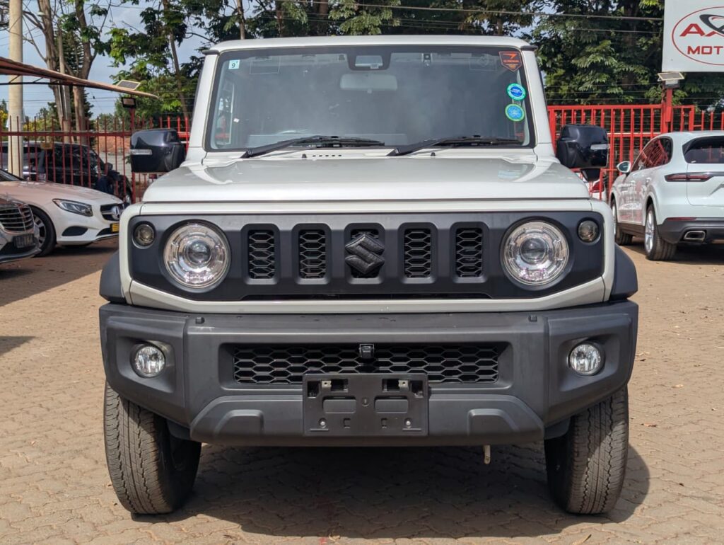 White 2018 Suzuki Jimny 4x4 with black and red leather interio