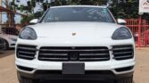 2018 Porsche Cayenne pearl white exterior with black leather interior
