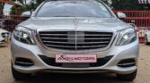 2014 Mercedes Benz S400h silver exterior with black leather interior parked at Axis Motors Limited